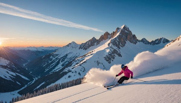 La magie du ski montagne et de la poudreuse
